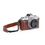 MegaGear MG2016 Ever Ready Genuine Leather Camera Half Case Compatible with Nikon Z fc (Braun)