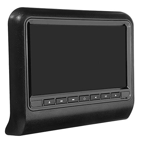 Clenp Auto Kopfstütze DVD-Player, Autositz Rückenlehne LCD-Display 9-Zoll-Fernbedienung DVD-Player Monitor Schwarz Einheitsgröße