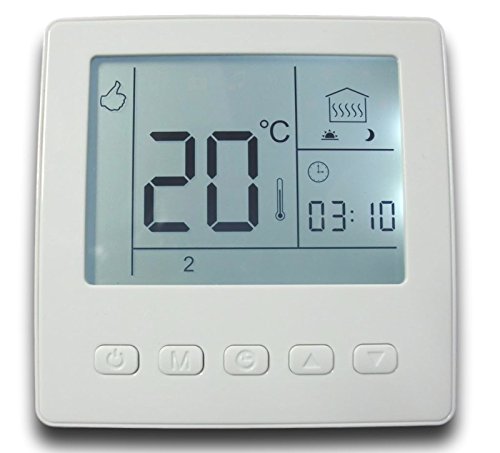 SM-PC®, Raumthermostat Thermostat programmierbar Digital weißer Rahmen #857