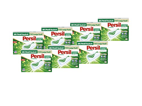 Persil Power Bars Universal Waschmittel 112 WL (7 x 16 Waschladungen), vordosiertes Vollwaschmittel mit biologisch abbaubarem Schutzfilm, für reine Wäsche & hygienische Frische für die Maschine