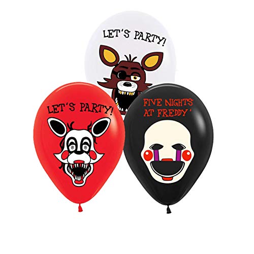 Anjinguang Party-Luftballons aus Latex, Motiv: Five Nights at Fre-ddys, 3D-Druck, FNAF-Thema, für Geburtstage, Feiertage, Weihnachtsfeiern, 100 Stück