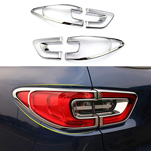 baodiparts 4Pcs ABS Chrom-hintere Rücklicht-Lampen-Rahmen-Abdeckungs-Verkleidung Auto Dekoration Außen