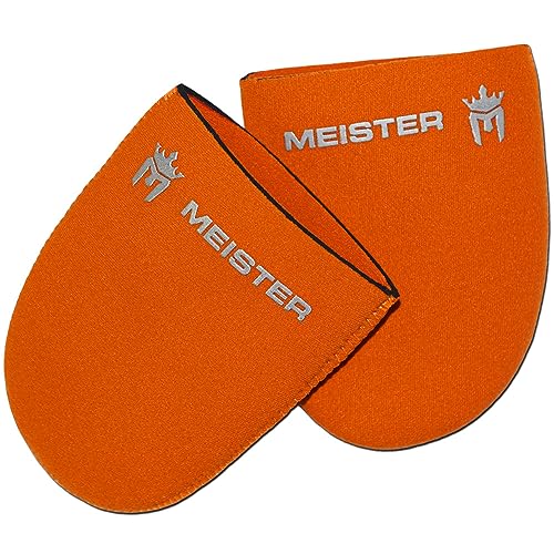 Meister 2.5mm Thermal Neoprene Toe Warmer Booties for Cycling, Running, Hiking & Ice Baths (Pair) - Orange