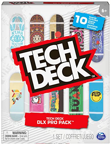Tech Deck - DLX Pro Fingerboard 10er-Set mit angesagtesten Skateboard-Designs - zum Sammeln für alle Skate-Fans [Exklusiv bei Amazon]