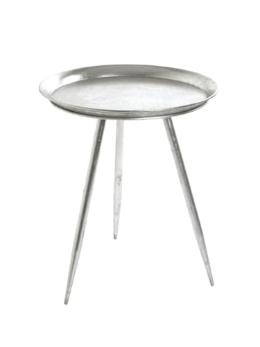 HAKU Möbel Beistelltisch, Metall, Silber, Ø 44 x H 54 cm