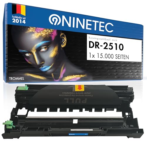 NINETEC 1 Trommel kompatibel mit Brother DR-2510 XL 2510XL für MFC-L2835DW MFC-L2860DW MFC-L2800DW HL-L2445DW DCP-2660DW HL-L2400D DW DWE 2440DWE 2460DW 15.000 Seiten