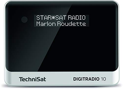 TechniSat DigitRadio 10 DAB+ Digitalradio Adapter (OLED-Display, Bluetooth, Fernbedienung, Wecker, optimal zur Aufrüstung bestehender HiFi-Anlagen) schwarz/silber