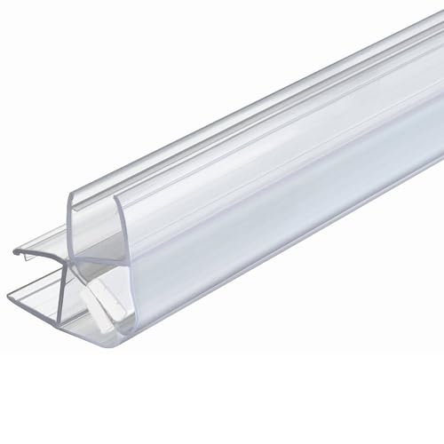Gedotec Magnet-Dichtung Duschtür Duschdichtung 90° für Duschtrennwände - Duschkabinen - Schiebetüren | PVC Transparent | Glastür-Dichtung für Glasdicke 8-10 mm | 1 Stück - Dichtlippe für Glastüren