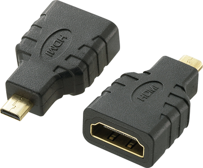 SpeaKa Professional HDMI Adapter [1x HDMI-Stecker D Micro - 1x HDMI-Buchse] Schwarz vergoldete Steckkontakte, Audio Return Channel (SP-7870184)