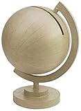 Décopatch EV015C Globus (aus Pappmaché, 23 x 23 x 29,5 cm, zu Personalisieren) 1 Stück natur