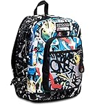Seven Rucksack, Backpack für Schule, Uni & Freizeit, Geräumige Schultasche für Teenager, Mädchen und Jungen, mit Trinkflaschenfach, mehrfarbig, italienisches Design, NEW FIT NAVY BUSH