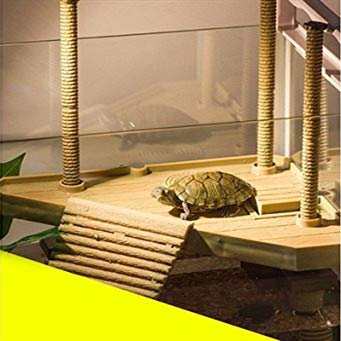 Schildkröten-Plattform, 17,8 x 15,2 x 8,9 cm, Schildkröten-Plattform Basking Plattform dekorative Reptilien-Frosch Pier schwimmende Plattform Rampe Leiter Tank mit Rampe Leiter für Aquarien Tank