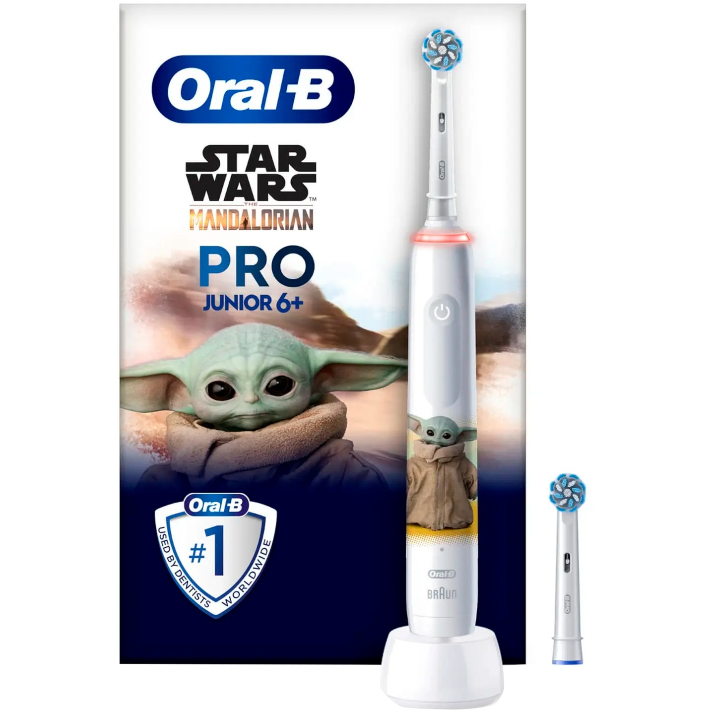 Oral-B Pro Junior1 Star Wars Griff, 2 elektrische Zahnbürsten, ab 6 Jahren
