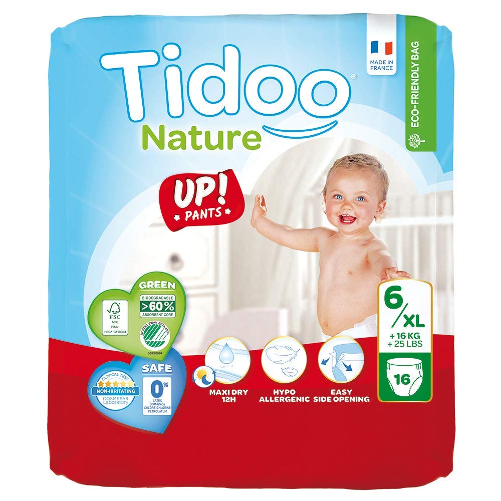 Tidoo Einweg-Baby-Trainingshosen, Größe 6, 16 Stück