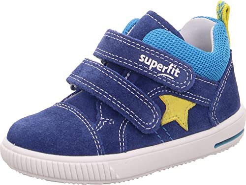 superfit Baby Jungen Moppy Sneaker, Blau (Blau/Gelb 80), 22 EU