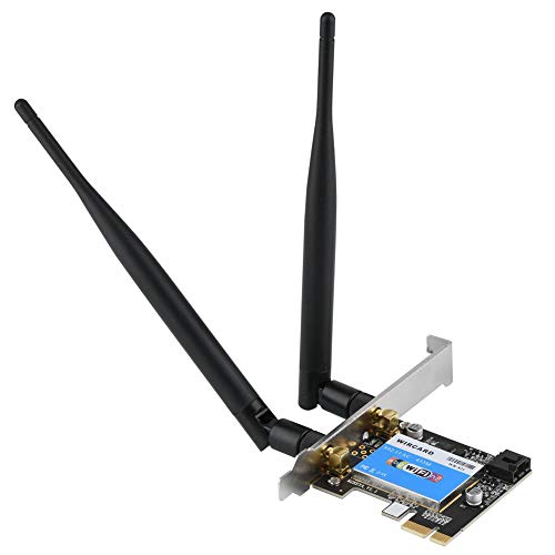 PCI Express Wireless-Karte, 433 Mbit/s Dualband 2,4 G/5 G + Bluetooth 4.0 Bluetooth-Netzwerkkarte PCIE-Netzwerkkarte für Desktop, Bluetooth-Netzwerkkarte mit 433 Mbit/s hoher Übertragungsgeschwindigke