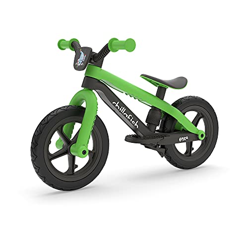 Chillafish Bmxie 2 leichtes Laufrad mit integrierter Fußstütze und Fußbremse, für Kinder 2 bis 5 Jahre, 12" Zoll pannenfreie Gummihautreifen, Verstellbarer Sitz ohne Werkzeug, Kiwi