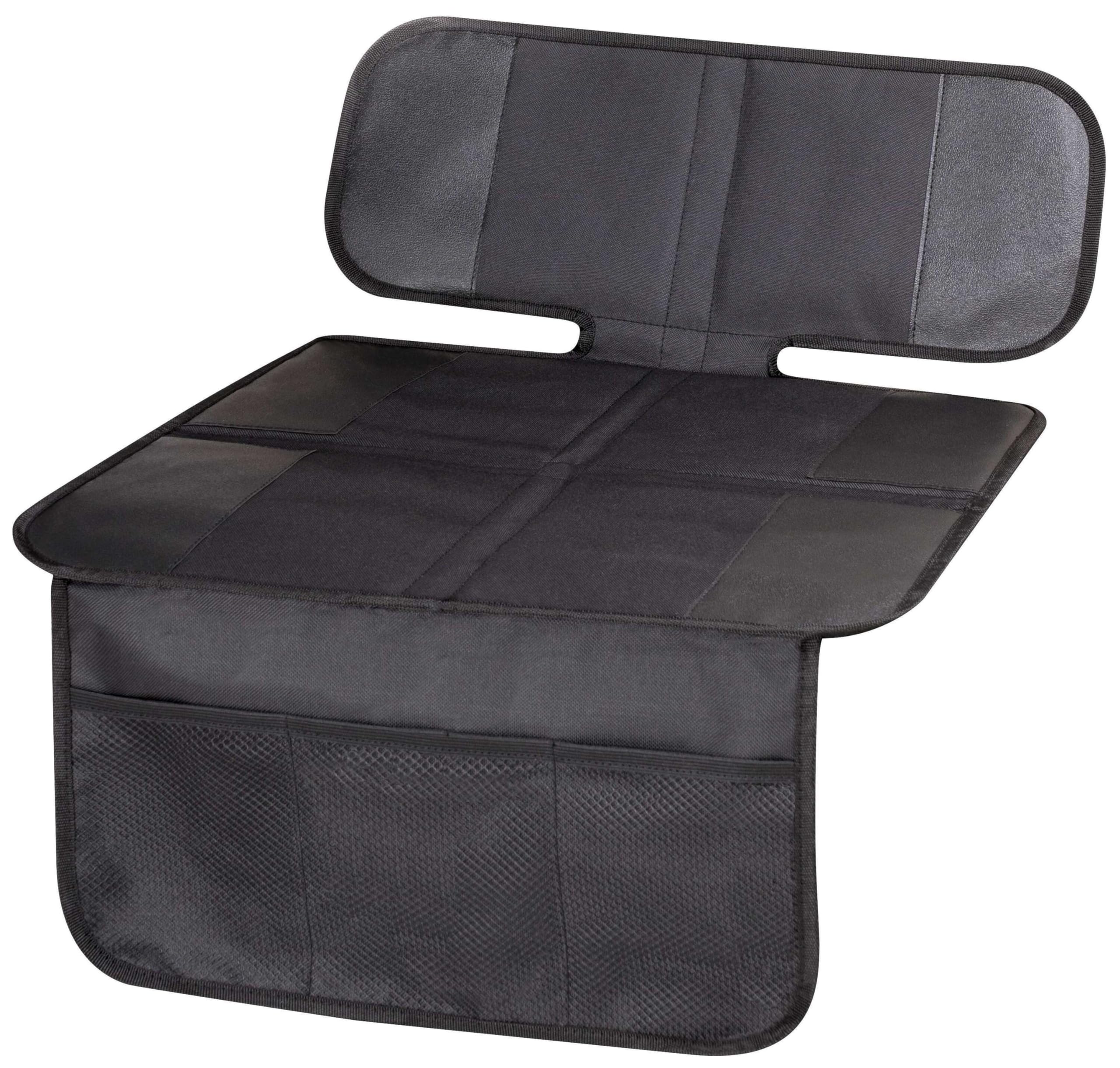 Walser Kindersitzunterlage, Auto-Sitzschoner Kindersitz, PKW-Sitzauflage rutschfest, George Premium Kindersitz-Unterlage ISOFIX-kompatibel schwarz