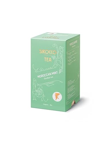 Sirocco Tee Schweiz | Bio | Marokkanische Minze | Mit echter Nanaminze | Handgefertigte Teebeutel | Moroccan Mint | 100 Beutel (5 x 20 Beutel)