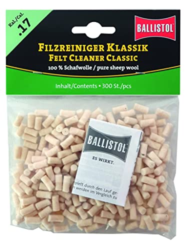 BALLISTOL Unisex – Erwachsene 23189 Filzreiniger, neutral, Kaliber .17/4,5 mm-300 Stück