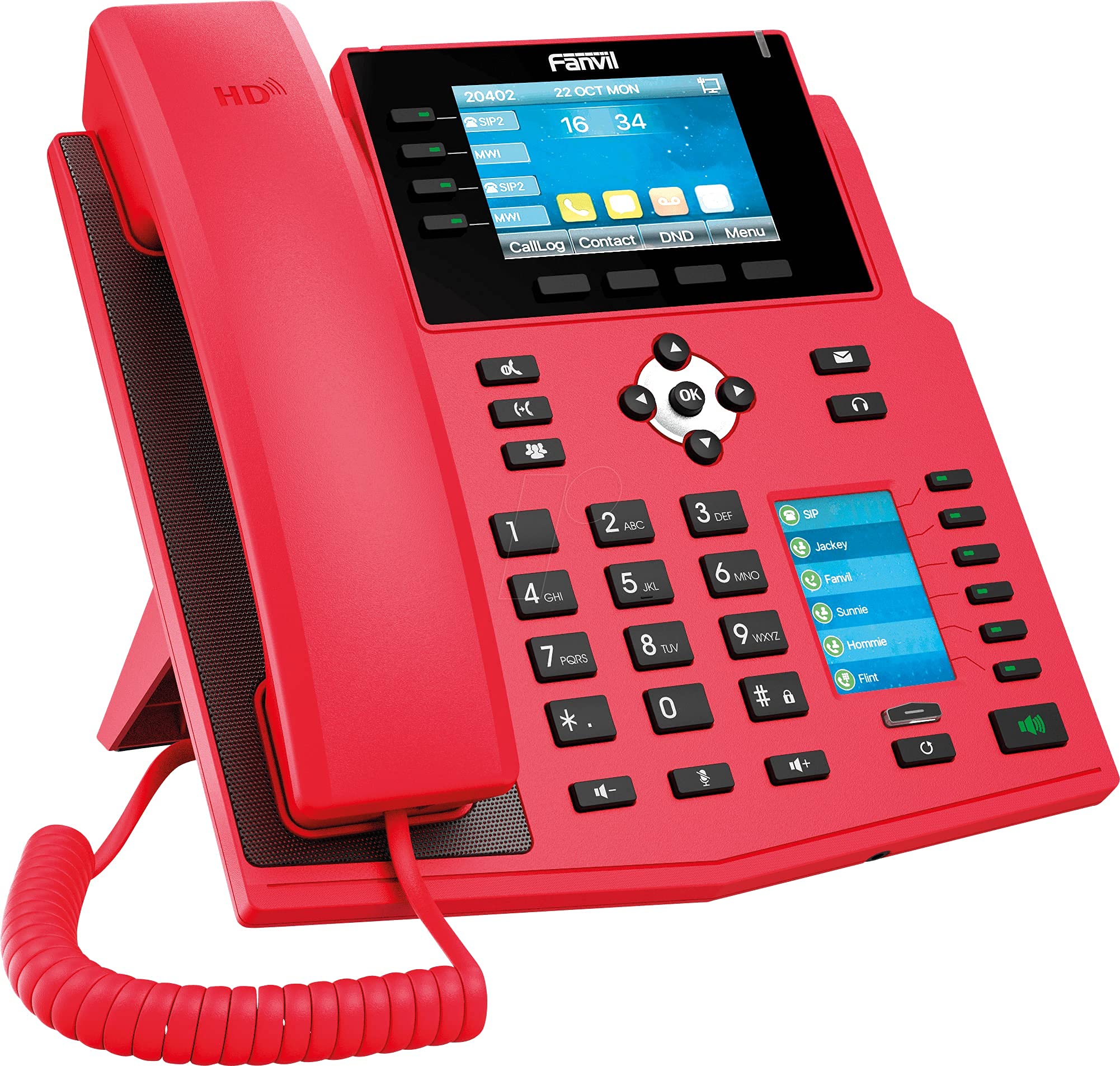 Fanvil X5U Oberklasse SIP Telefon, Rot