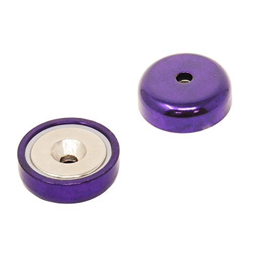 Magnet Expert NPA25(PU)-4 25mm dia A Type Neodymium Pot Purple (Pack of 4) Magnet