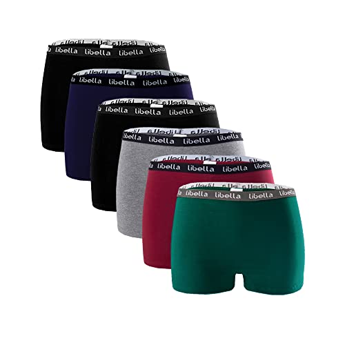 Libella® Panties Boxershorts Damen 6er Pack Hipsters Unterhose Unterwäsche Set Baumwolle 3429UN7 Mehrfarbig-B L