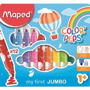 Maped 12 x Filzstift Color'Peps Long Life Maxi 5,9mm farbig Sortiert VE=12 Stück Blister