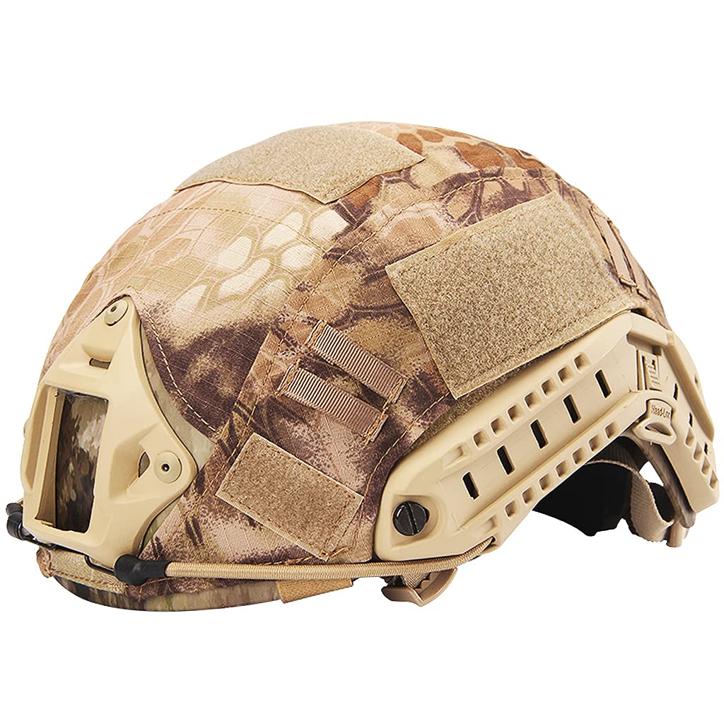 AQzxdc Tactical Helmet Cover, Airsoft Military Nylon Helmtuch, Helm Outdoor Staubschutzhülle ​für Fast MH/PJ/BJ Helm (Kein Helm),Ag
