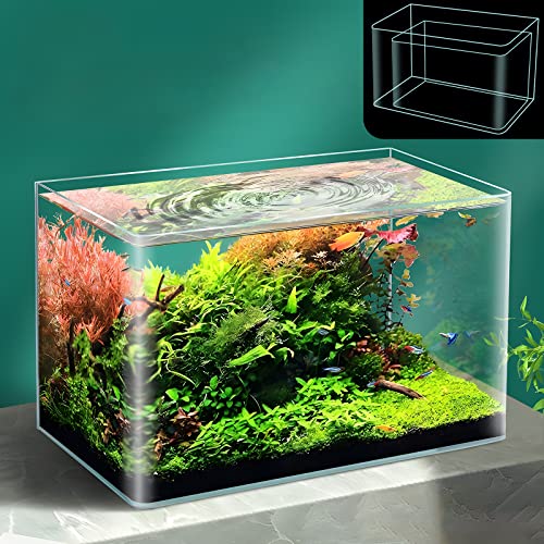 Kleines Aquarium, randlos, für Betta/Nano/Goldfisch/Schnecke/Garnelen, kleines Aquarium, 2 Stück
