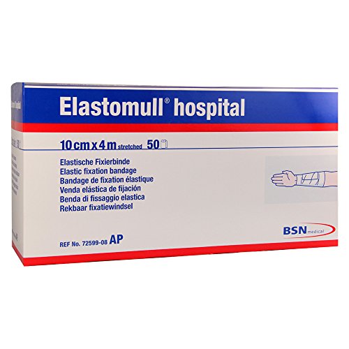 Elastomull Hospital 10 cmx4 m Elastische Fixierbinde Weiß, 5