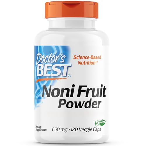Doctor's Best, Noni Fruit Powder, 650 mg, 120 vegane Kapseln, Laborgeprüft, Glutenfrei, Sojafrei, Vegetarisch