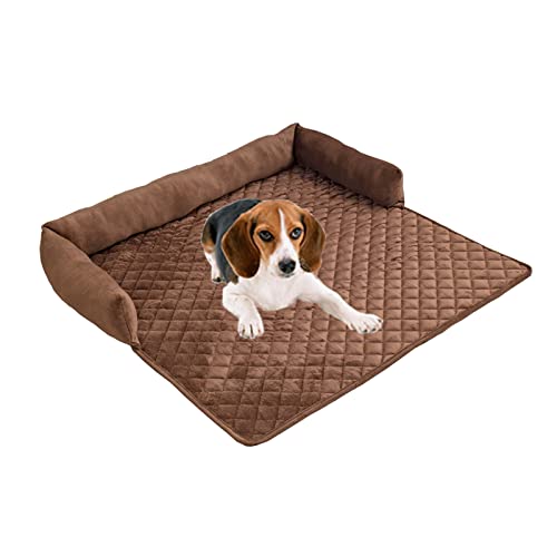 Pet's Handmade Dog Blanket, Washable, Sofa Protection, Dog Bed for Large Dogs and Medium Dogs, Furniture Protector Use for Floor, Bed, Sofa, Car Boot, 90 x 135 cm, Braun