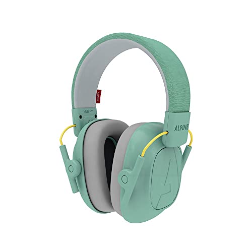 Alpine Muffy Lärmschutz Kopfhörer Kinder - Ohrenschützer für Kinder bis zu 16 Jahren – Geräuschdämmender Gehörschutz für Kinder - Komfortabler Gehörschutz Kind mit verstellbarem Kopfband - Mint