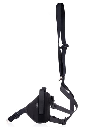 Basic Multifit Nylon Single horizontal Shoulder Holster with Security Strap Right Hander Subcompact