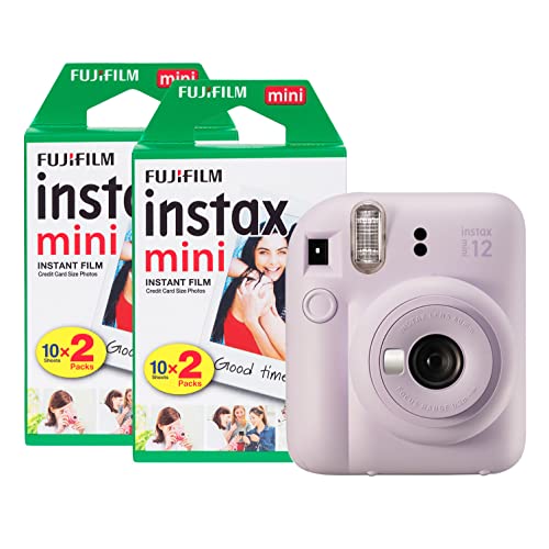 Fujifilm Instax Mini 12 Sofortbildkamera, mit 40 Filmen, Flieder/Violett