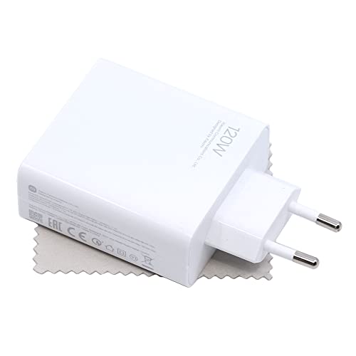 Ladegerät für Original Xiaomi MDY-13-EE 120W für Xiaomi 13 Pro, Redmi Note 12 Pro Plus 5G (ohne Datenkabel) Fast Charge Hyper Charge mit mungoo Displayputztuch