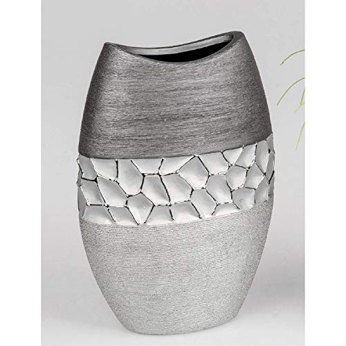 Formano Vase Silber-grau 25 cm 739858 modern