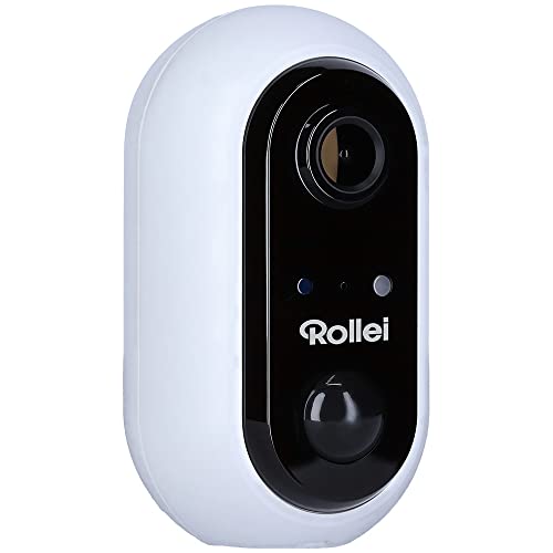 Rollei Überwachungskamera Wireless Security Cam 1080p, kabellose Überwachungskamera mit Full-HD Auflösung und App Steuerung. Geschützt nach IP64