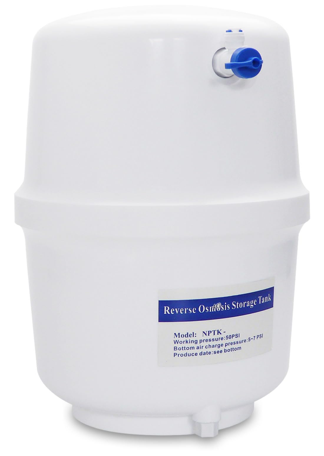 smardy Osmose Wassertank 4 Gallonen (15,14 Liter) Vorratstank + Absperrhahn für Umkehrosmose RO Osmoseanlagen Wasserschlauch 1/4" (6,35mm)