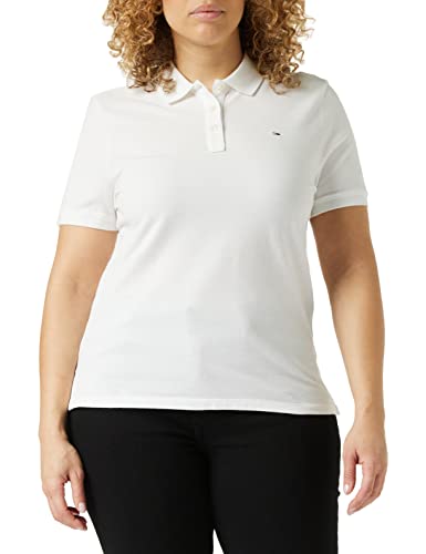 Tommy Jeans Damen TJW Slim Polo T-Shirt, Marineblau (Twilight Navy), XL