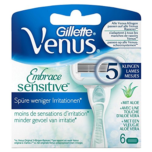 Gillette Venus Embrace Sensitive Rasierklingen Für Damen, 6er-Pack [Auslaufmodell]