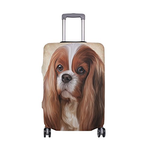 ALAZA Cavalier King Charles Spaniel Hund Gepäckabdeckung Für 18-20 Zoll Koffer Spandex Reise-Schutz