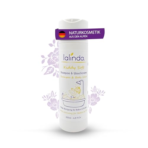lalinda - Naturkosmetik Shampoo und Waschcreme für sehr empfindliche Haut auch bei Gereizter und Juckender Kopfhaut geeignet Für Babys, Kinder und Erwachsene 200ml