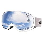 Supertrip Skibrille Herren Damen Snowboardbrille für Brillenträger Antifog Weiß
