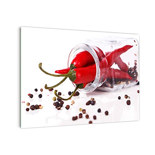 DekoGlas Küchenrückwand 'Chili in Glas' in div. Größen, Glas-Rückwand, Wandpaneele, Spritzschutz & Fliesenspiegel
