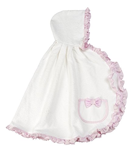 FILET Baby-Mädchen P1512R Bademantel für Neugeborene aus Frottee, Weiß, Rosa, Einheitsgröße