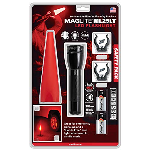 MagLite ML25LT-J201GL Pack De Seguridad Ml25 Taschenlampen, Schwarz, Einheitsgröße