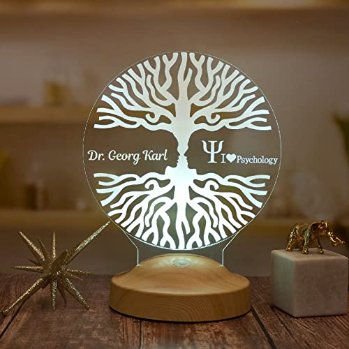 Geschenkelampe Personalisierte Geschenke 3D Led Lampe Geschenk für Psychologiestudenten, Schulpsychologen (Psychologe)