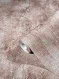 marburg Tapete Bronze Betonoptik Uni Blätter HAILEY für Wohnzimmer, Schlafzimmer oder Küche Made in Germany 10,05m x 0,53m Premium Vliestapete 82251